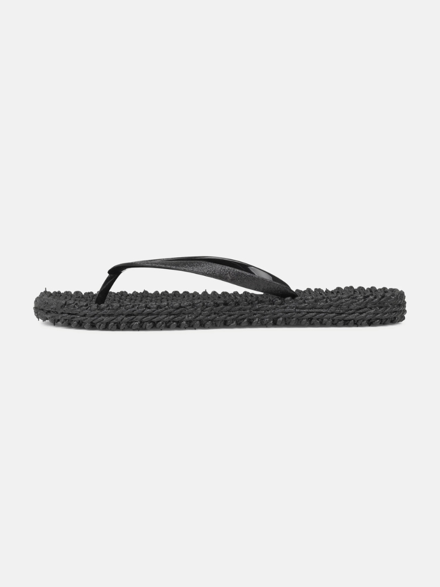 Flip Flop Glitzer Schwarz