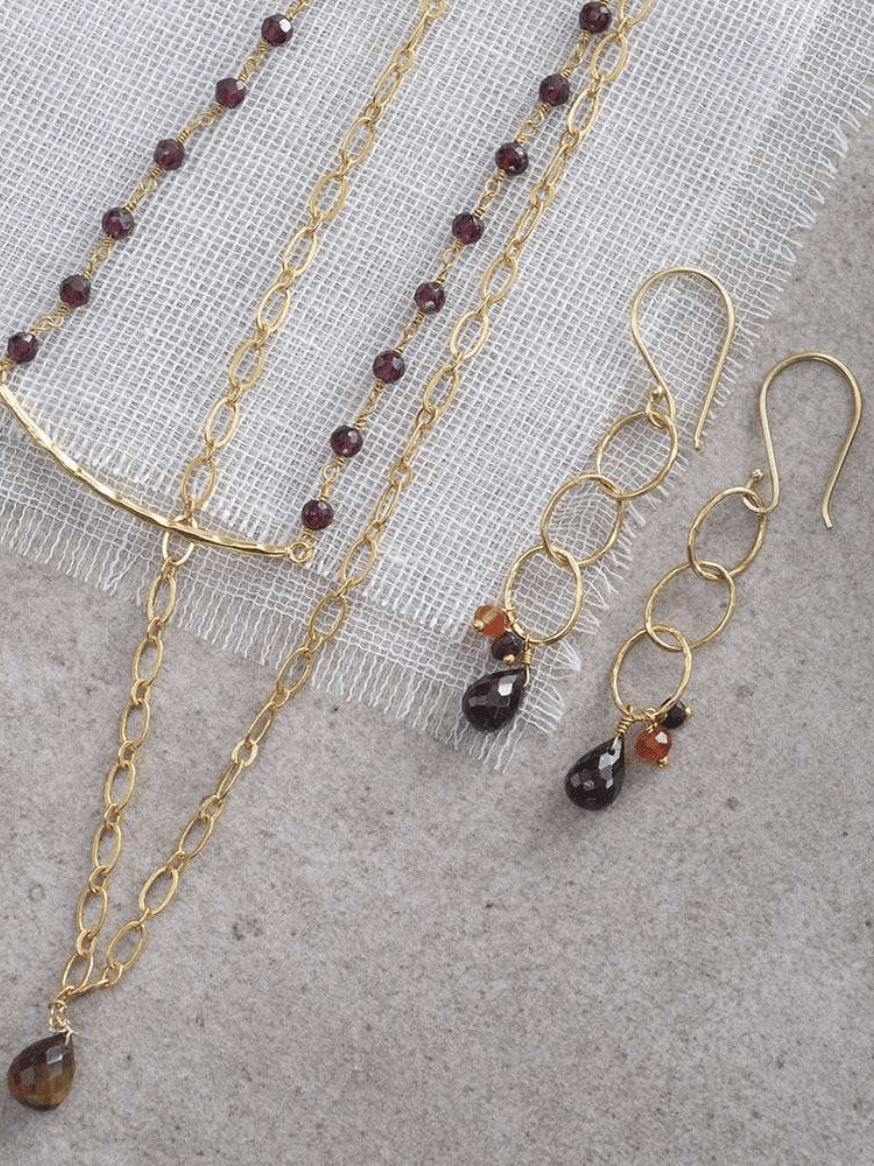 Glowing Garnet Earrings