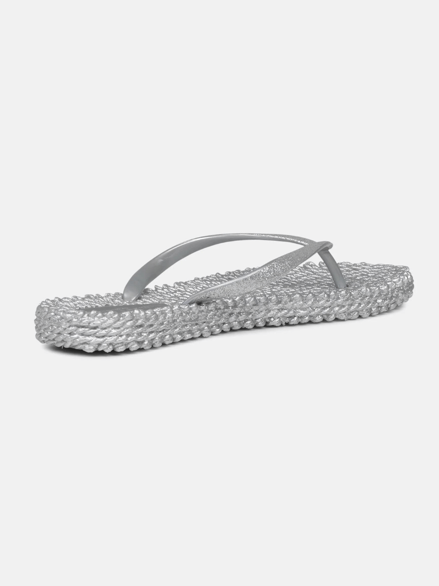 Flip Flop Glitzer Silber