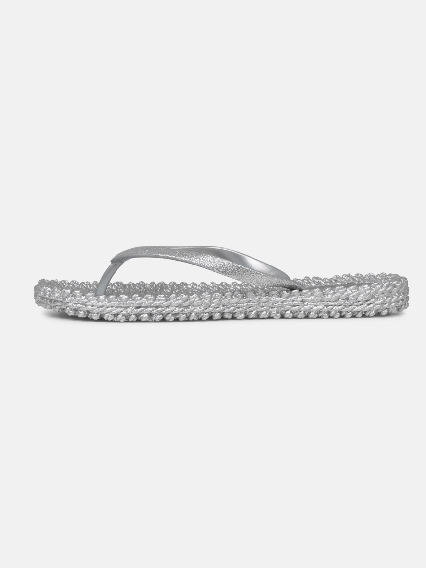 Flip Flop Glitzer Silber