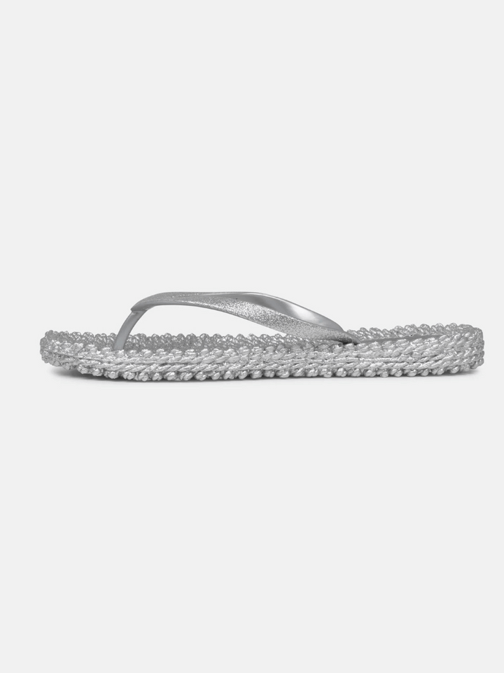 Flip Flop Glitzer Silber