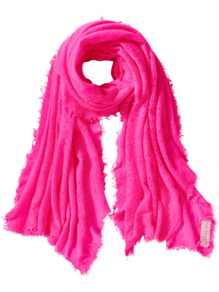 Cashmere Scarf Neon Pink