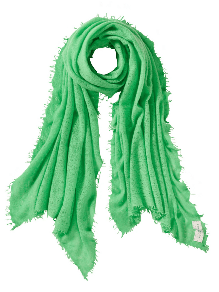 Cashmere Scarf Neon Green