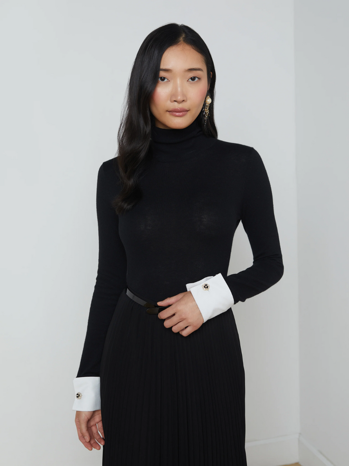 FLORA POPLIN CUFF SWEATER