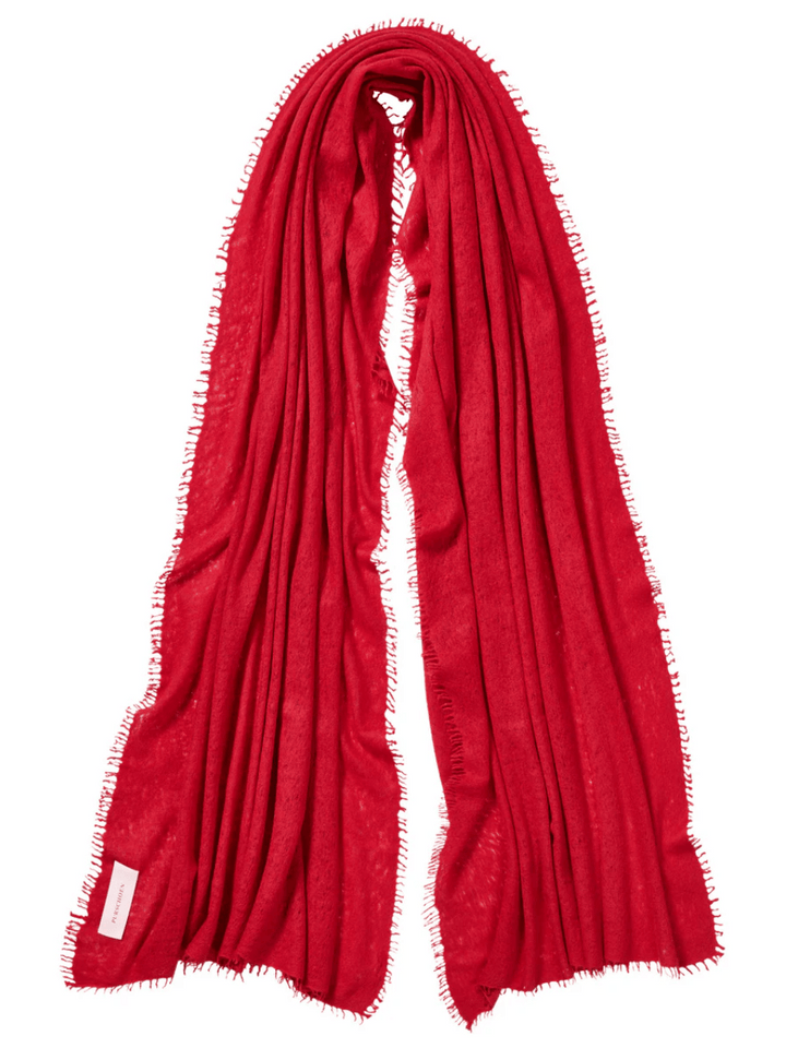 Lava Red cashmere scarf