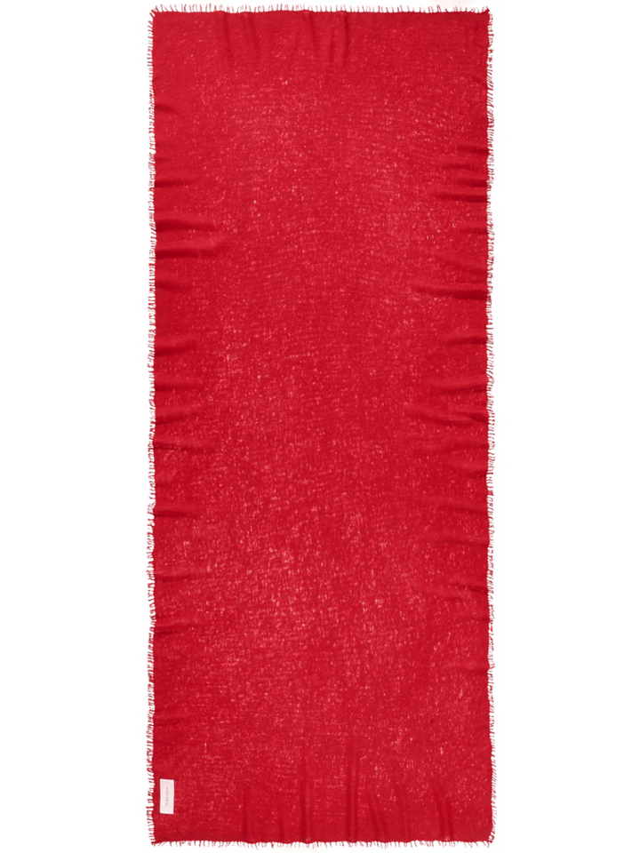 Lava Red cashmere scarf