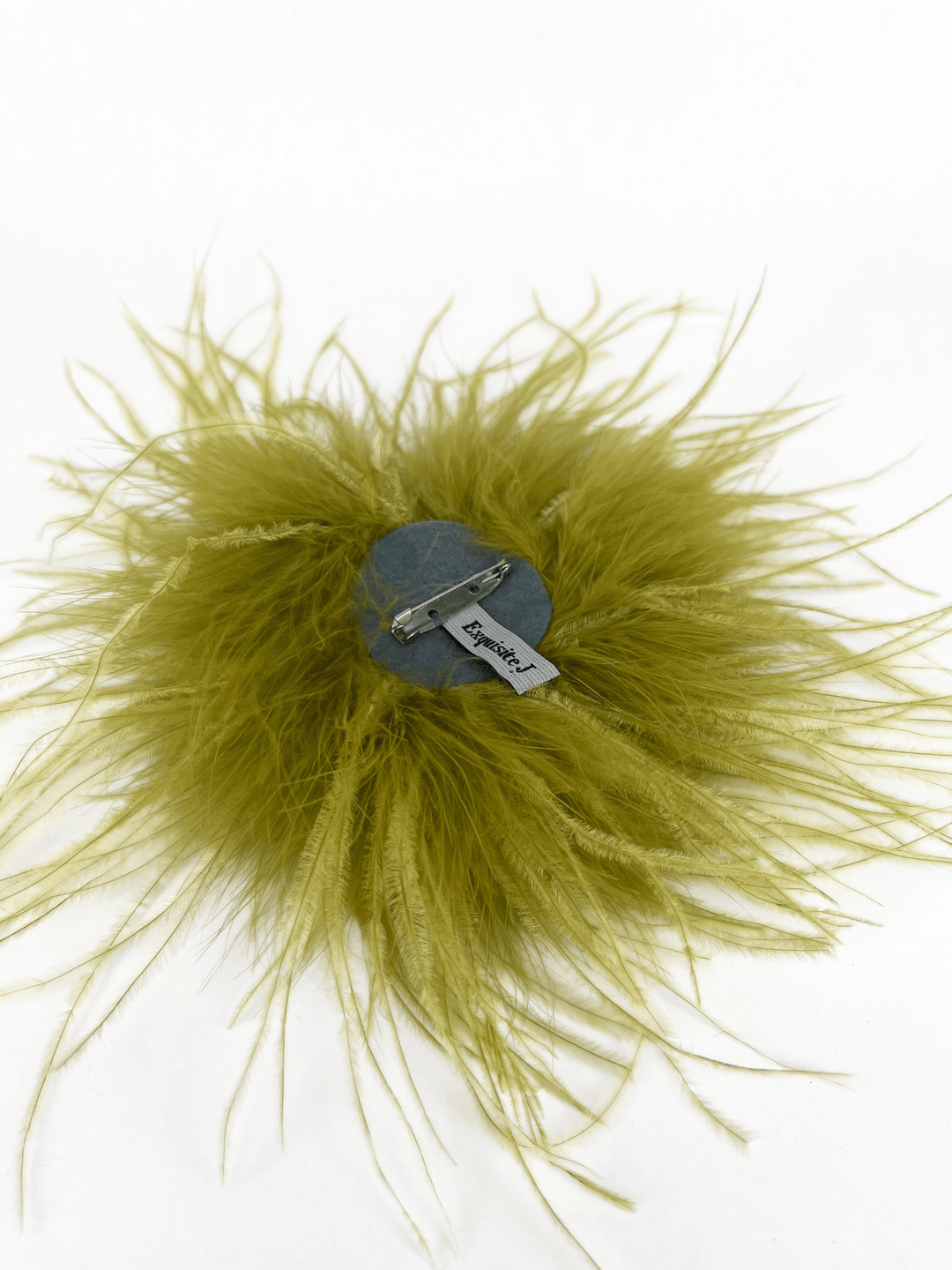 Feather Brooch Green