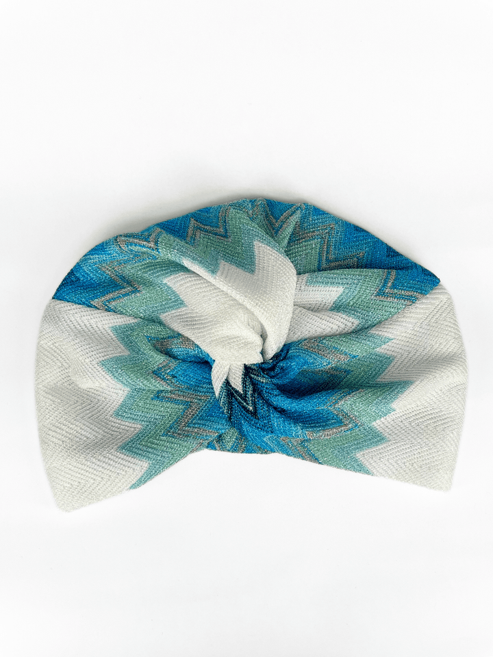 Turban Blau Weiß