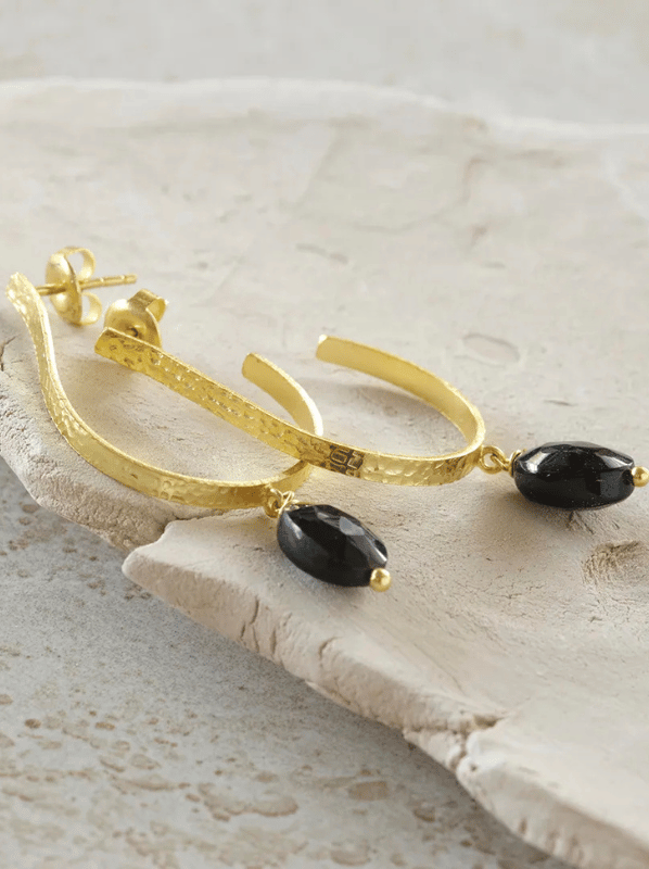 Attracted Black Onyx Earrings