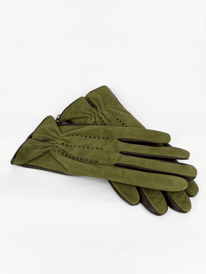 Leather Gloves Green