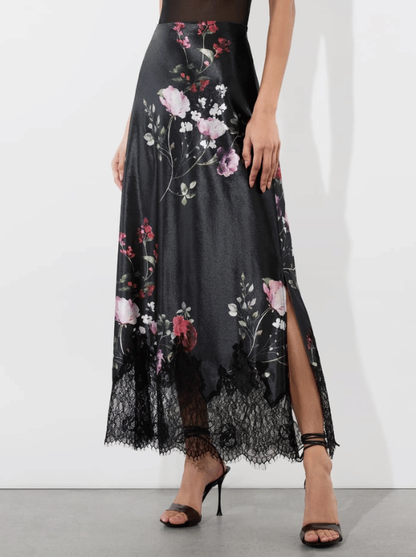 Maeve velvet slip skirt