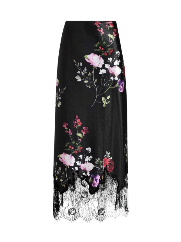 Maeve velvet slip skirt