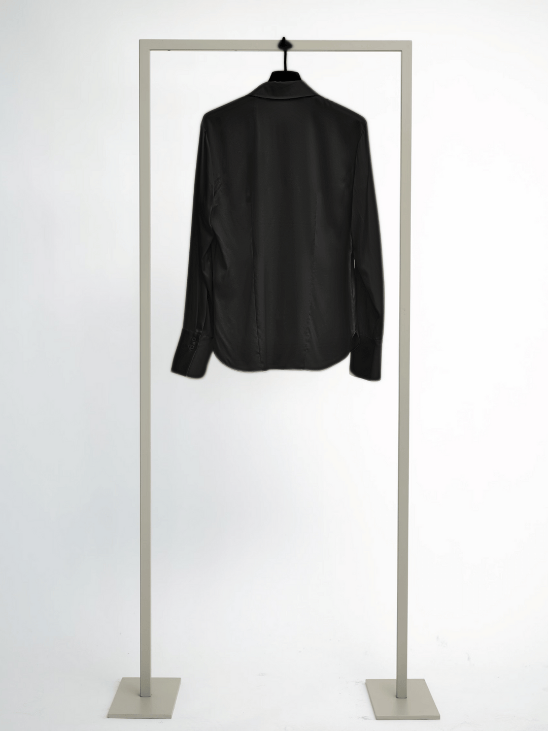 silk blouse black