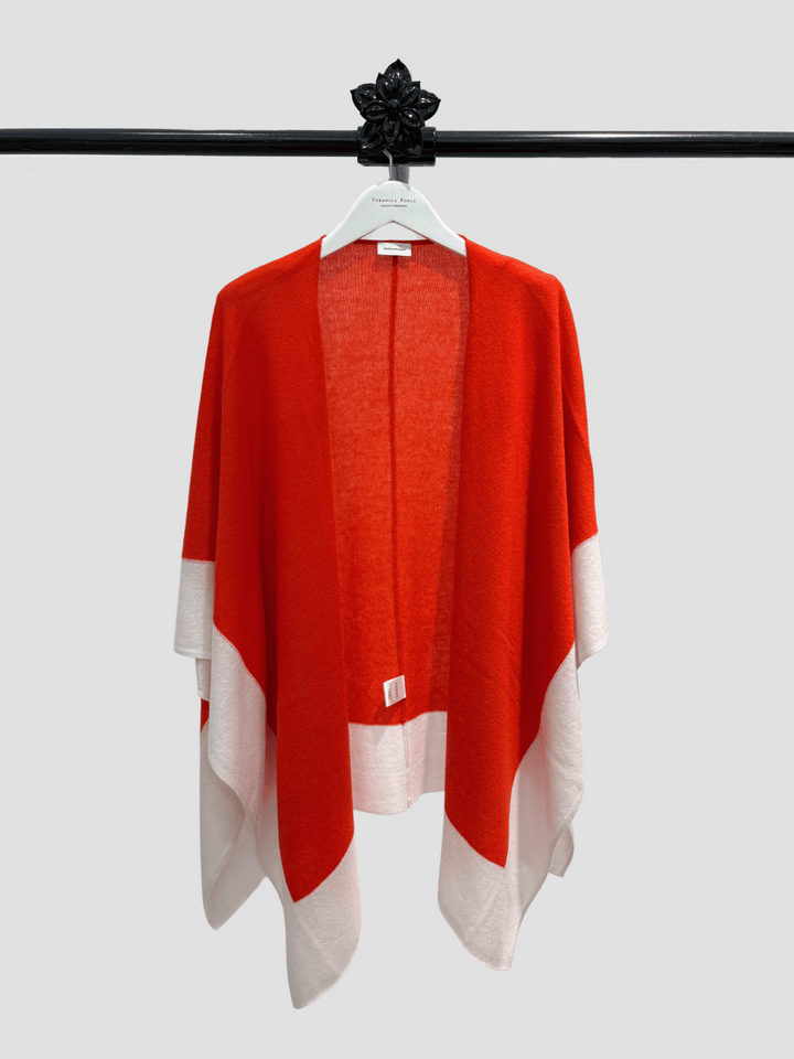 Poncho Colorblock Red-Pink