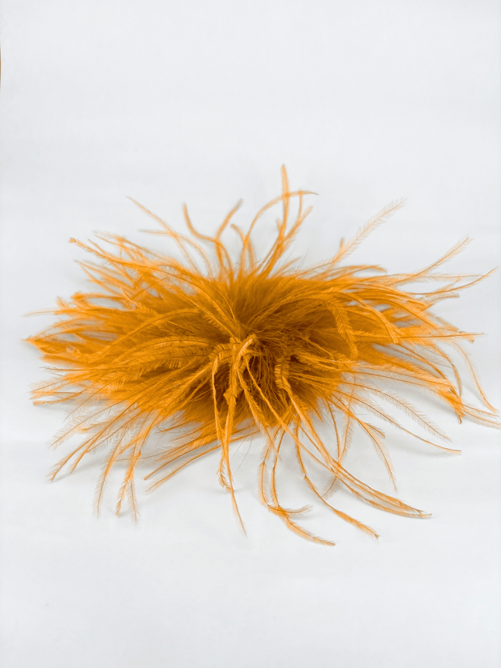 Orange Feather Brooch