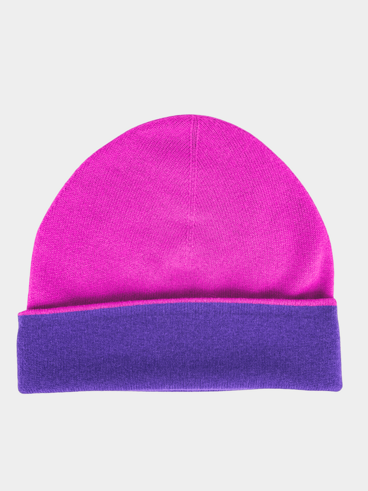 Cashmere Hat Bicolor Purple