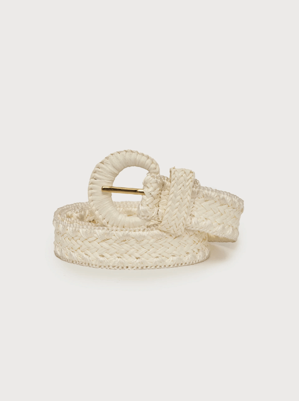 Raffia Gürtel Weiß