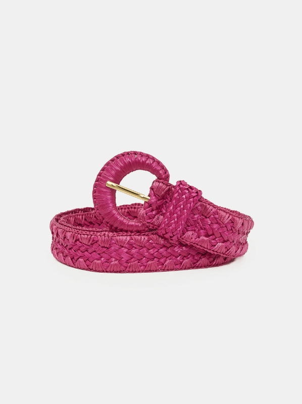 Raffia Gürtel Pink