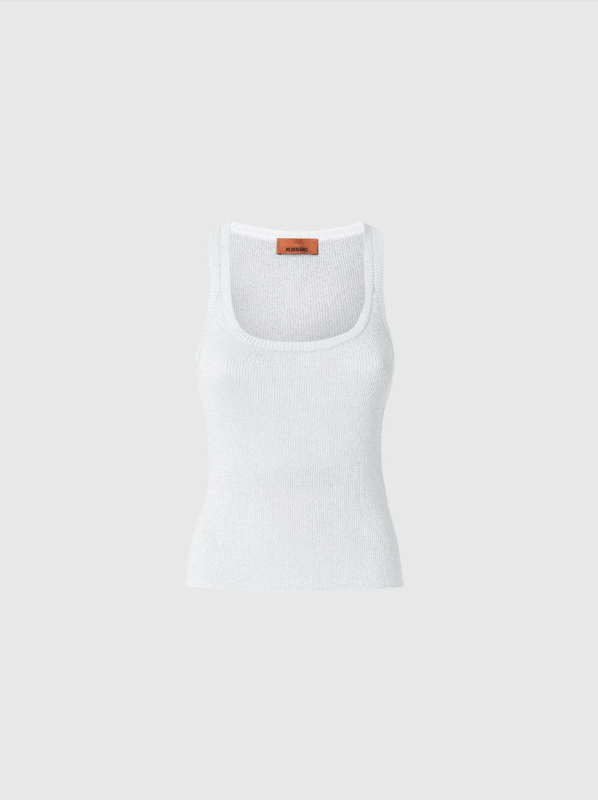 Tanktop aus Lamé aus Viskose