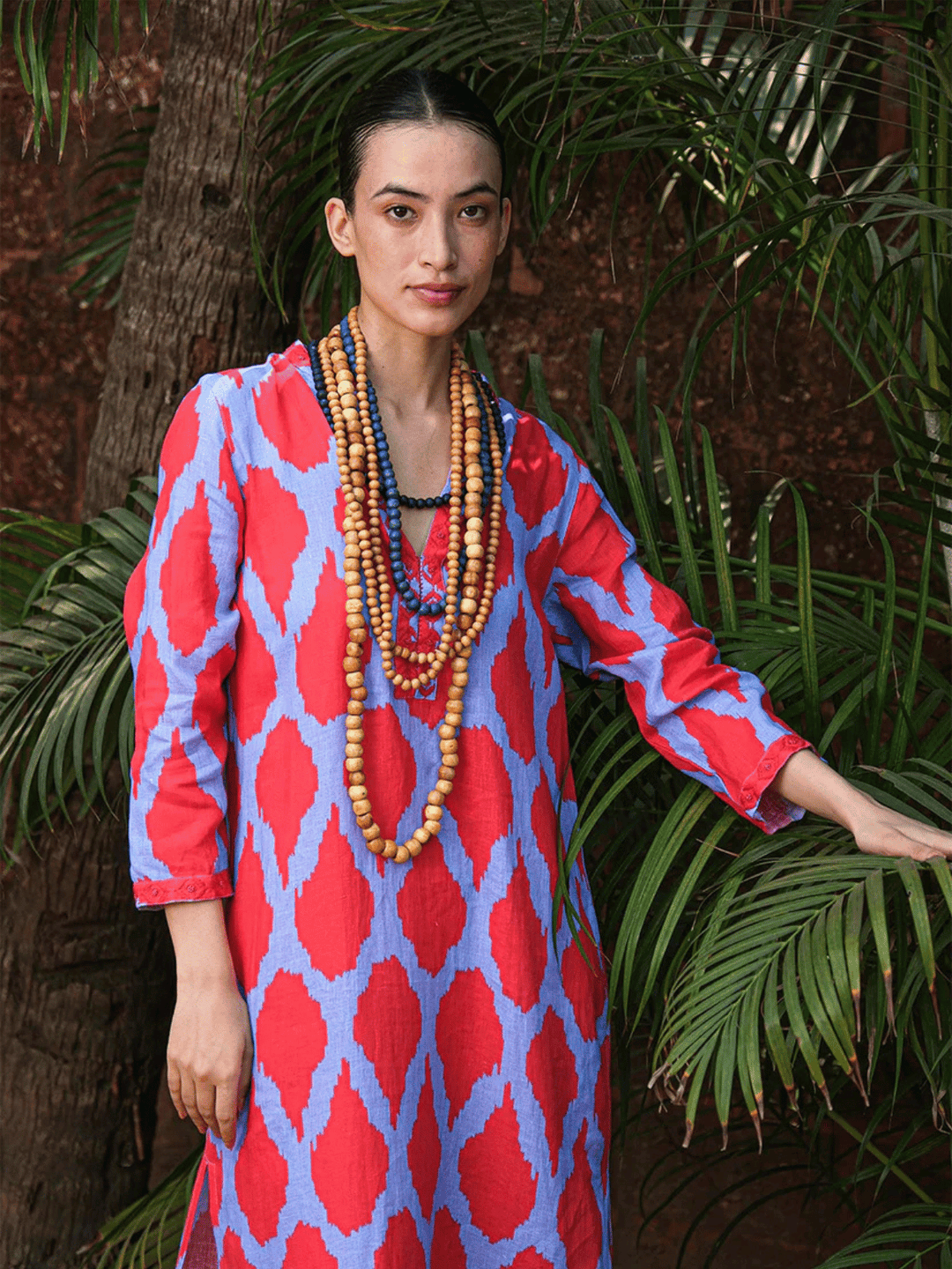 Long Sapphire Kaftan