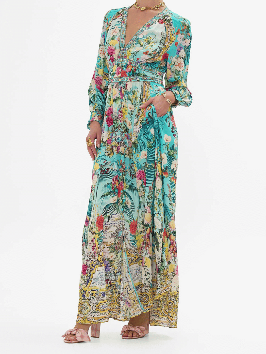 The Gardens of Queluz maxi dress