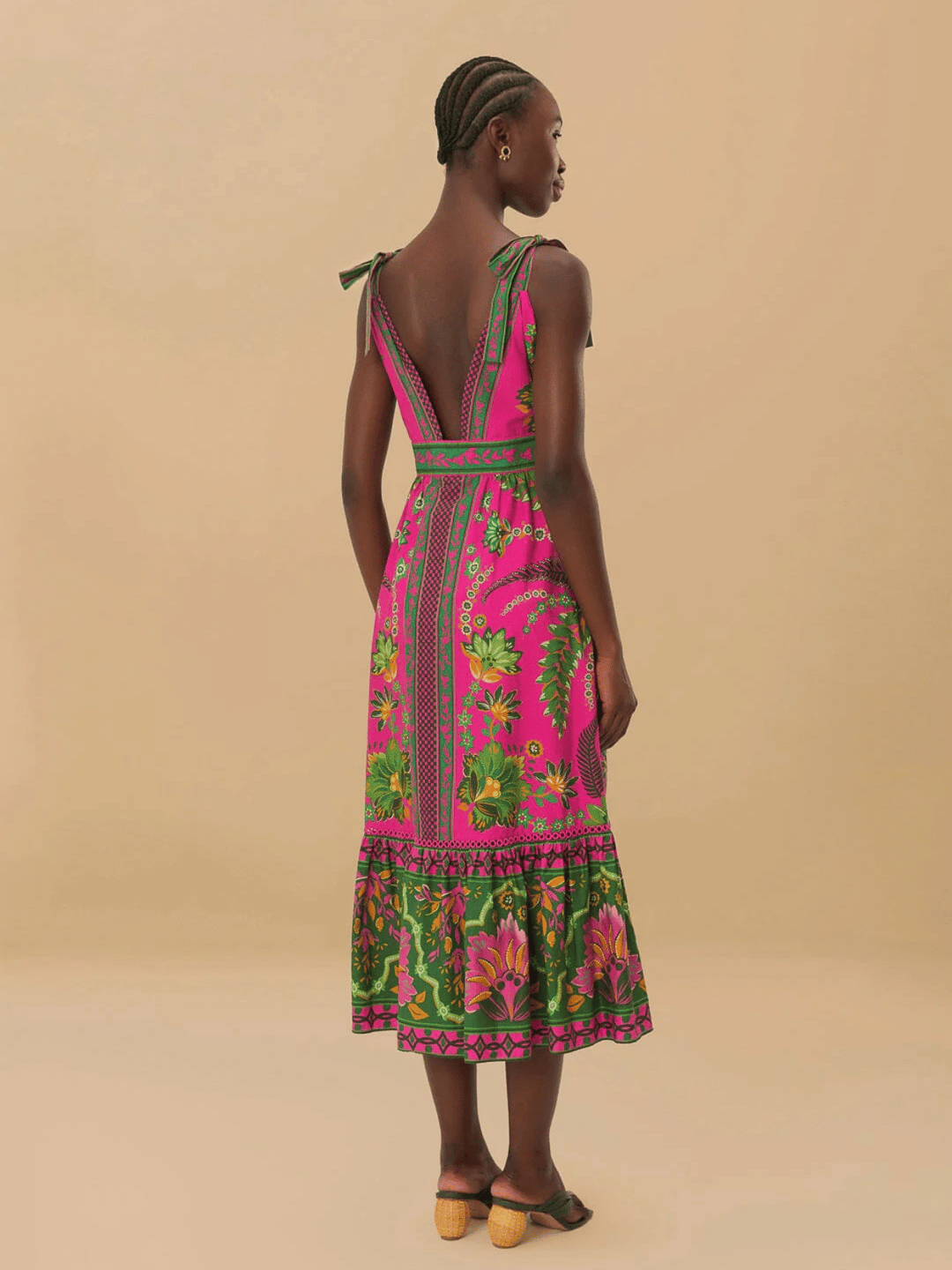 ANA TAPESTRY PINK MIDI DRESS