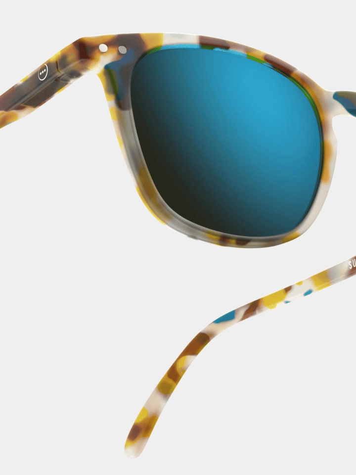 Sunglasses #E Blue Tortoise Mirror