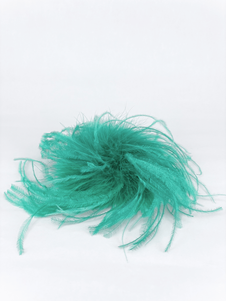 feather brooch turquoise